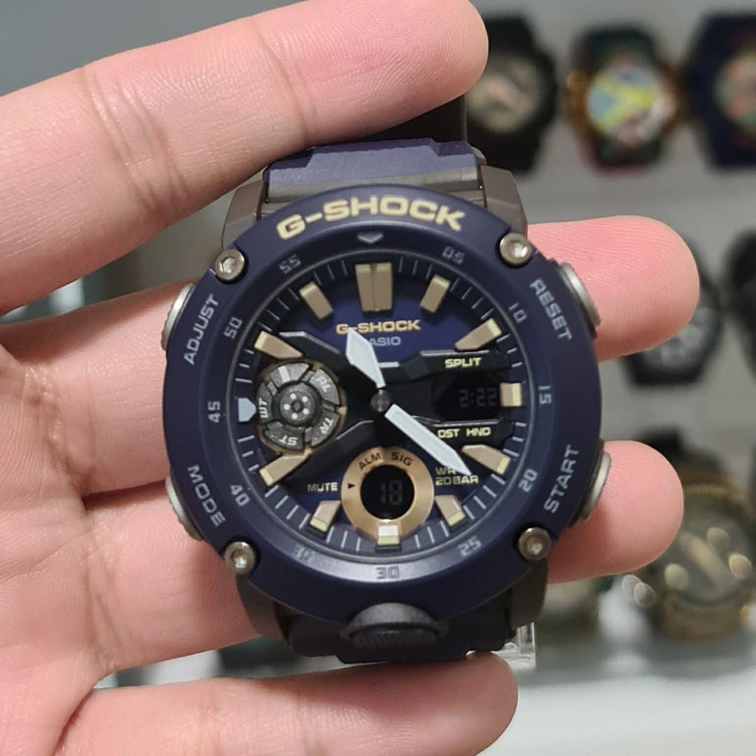 G Shock GA 2000 2ADR Carbon Core Guard Navy Blue