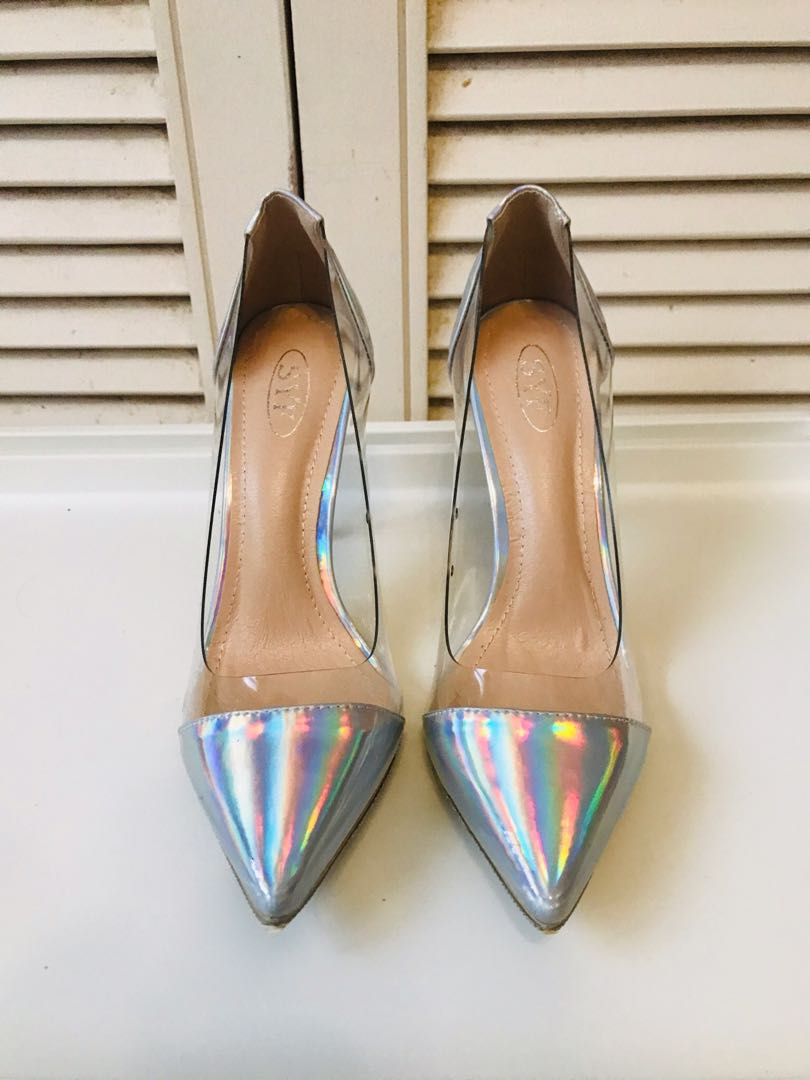 Holographic High Heels Size 39 Women s Fashion Footwear Heels