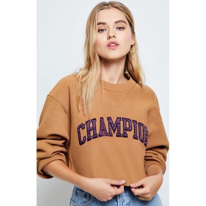 champion sweater cropped vintage