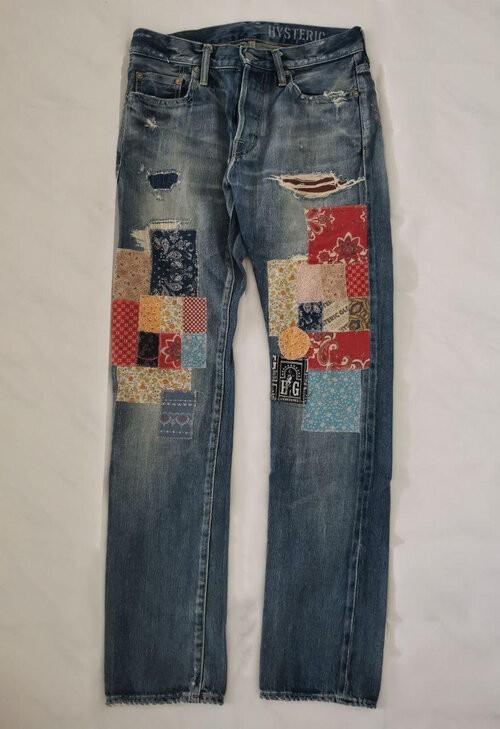 Hysteric glamour patchwork jeans Clearance