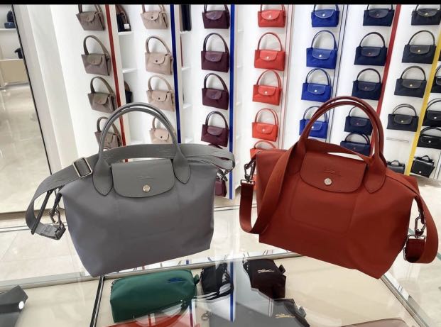 longchamp Le Pliage Neo Pouch in marine, Luxury, Bags & Wallets on Carousell