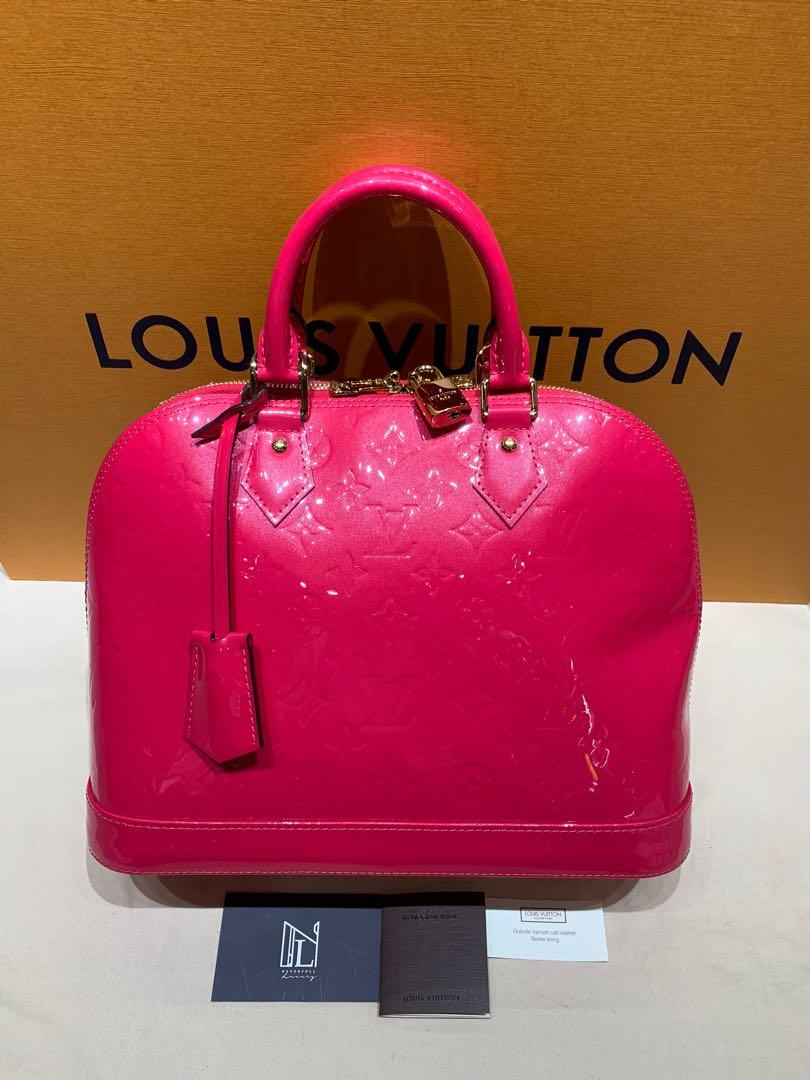 Louis Vuitton Hot Pink Monogram Vernis Leather Alma Pm in Red  Lyst