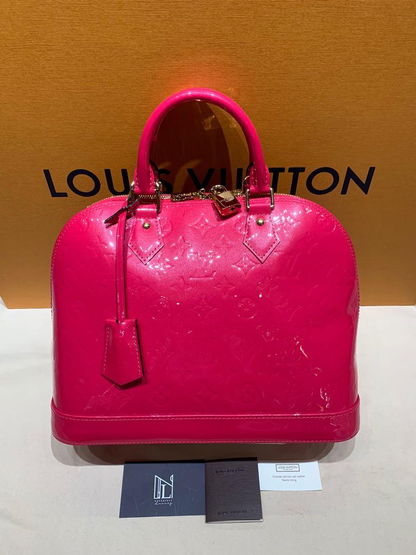 Louis Vuitton, Bags, Louis Vuitton Monogram Vernis Hot Pink Alma Gm