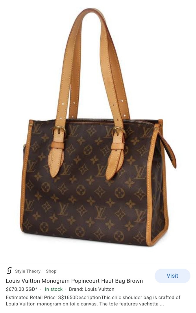 LV Louis vuitton popincourt haut, Barang Mewah, Tas \u0026 Dompet di Carousell