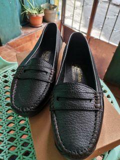 Marikina Made Genuine COW Leather Basic Black Womens Loafers