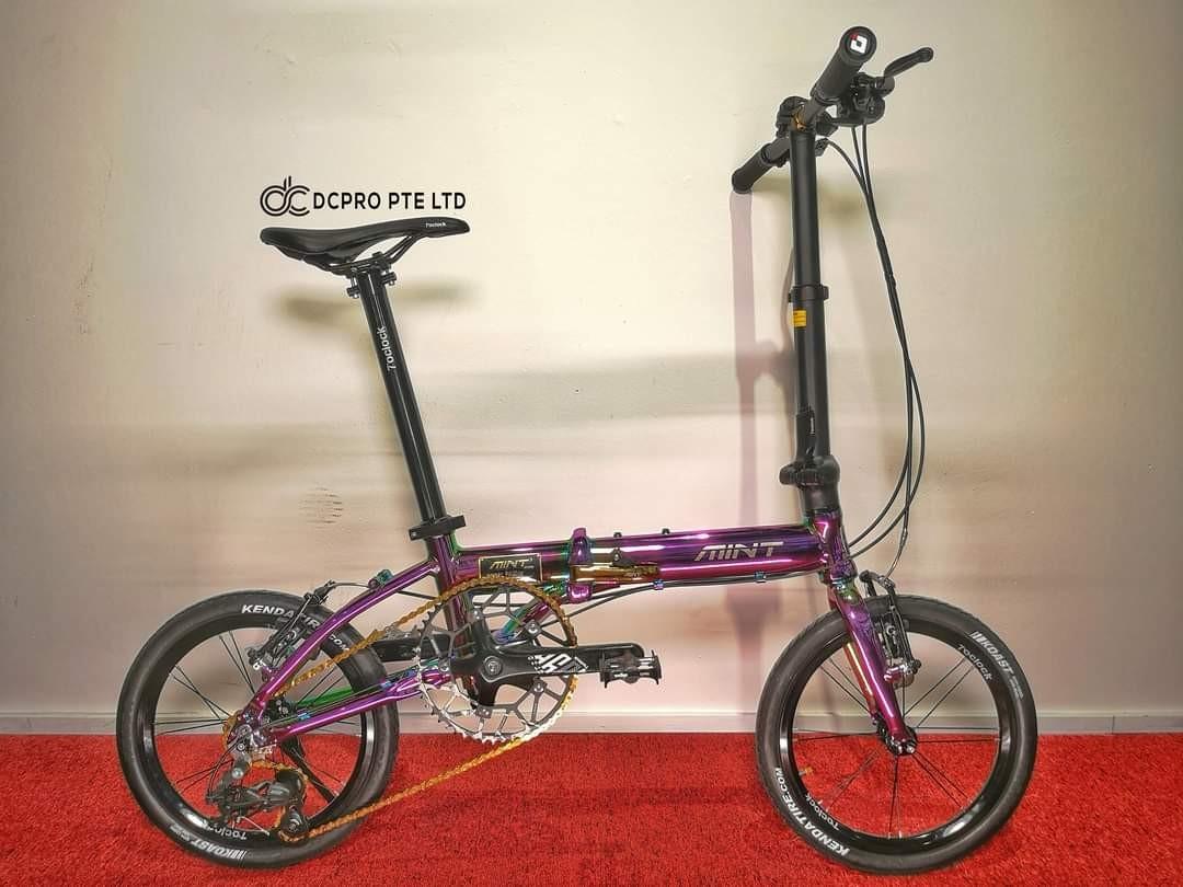 chrome folding bike