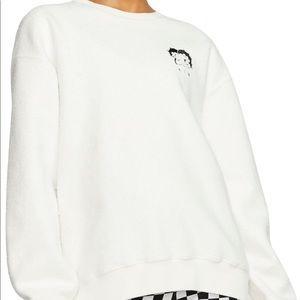 Nike x olivia kim betty outlet boop fleece crewneck sweatshirt sail