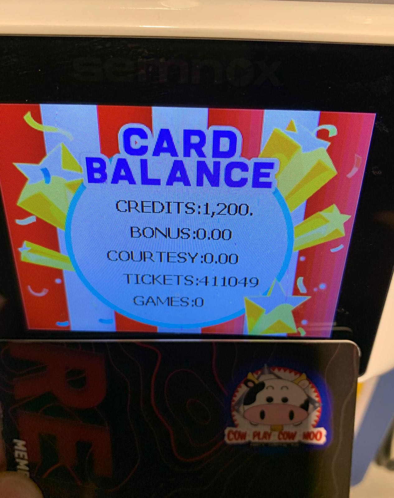 Offer! Cpcm cow play cow moo card with tickets & tokens + free cow