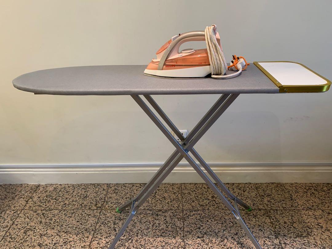 Philips steam iron (GC3331) + ironing board, Furniture & Home Living