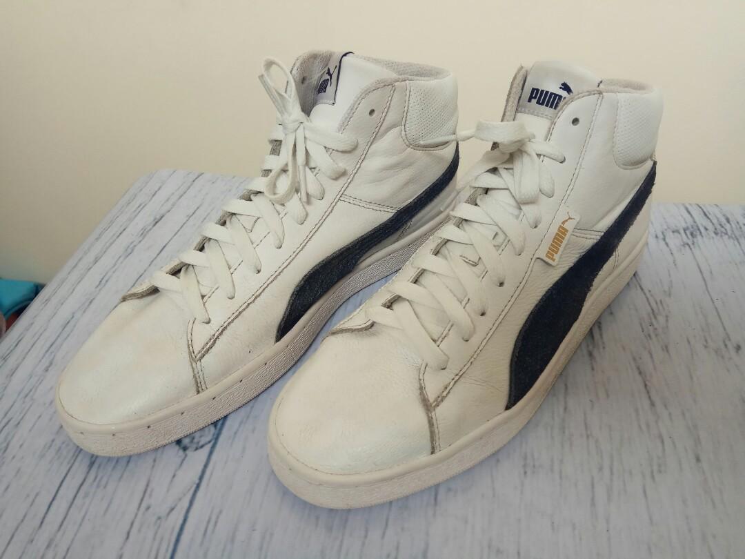Puma 1948 Mid Leather White, Men's Fashion, Footwear, Sneakers