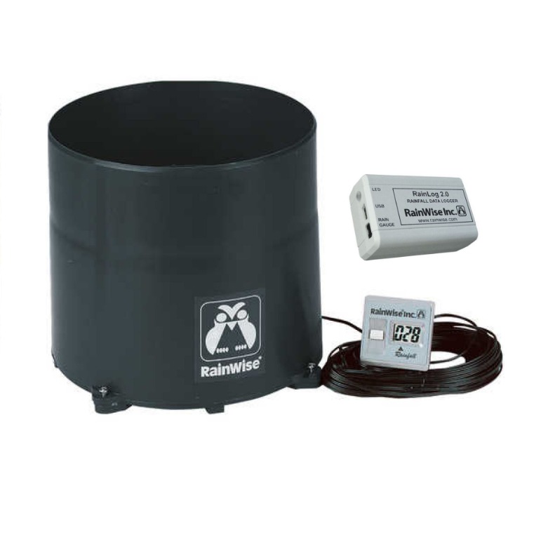 Rain Gauge, Datalogger, Recording Rain Gauge with WIRED Display ...