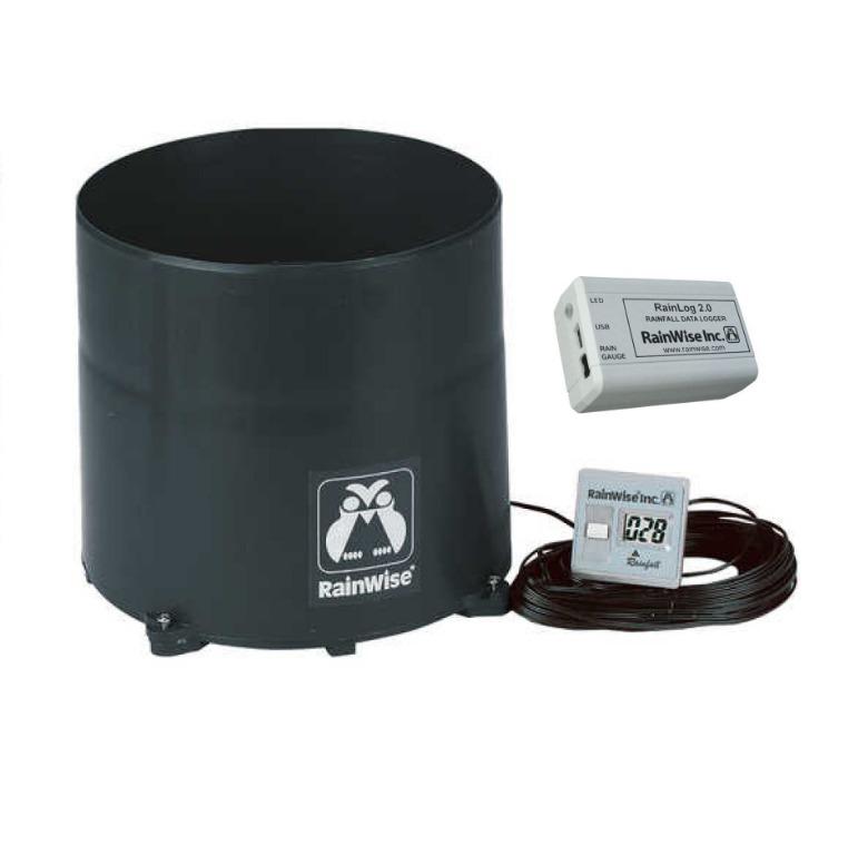 Rain Gauge, Datalogger, Recording Rain Gauge with WIRED Display ...