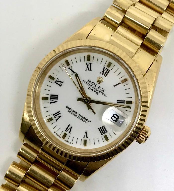 Rolex 15238 Men Gold Watch
