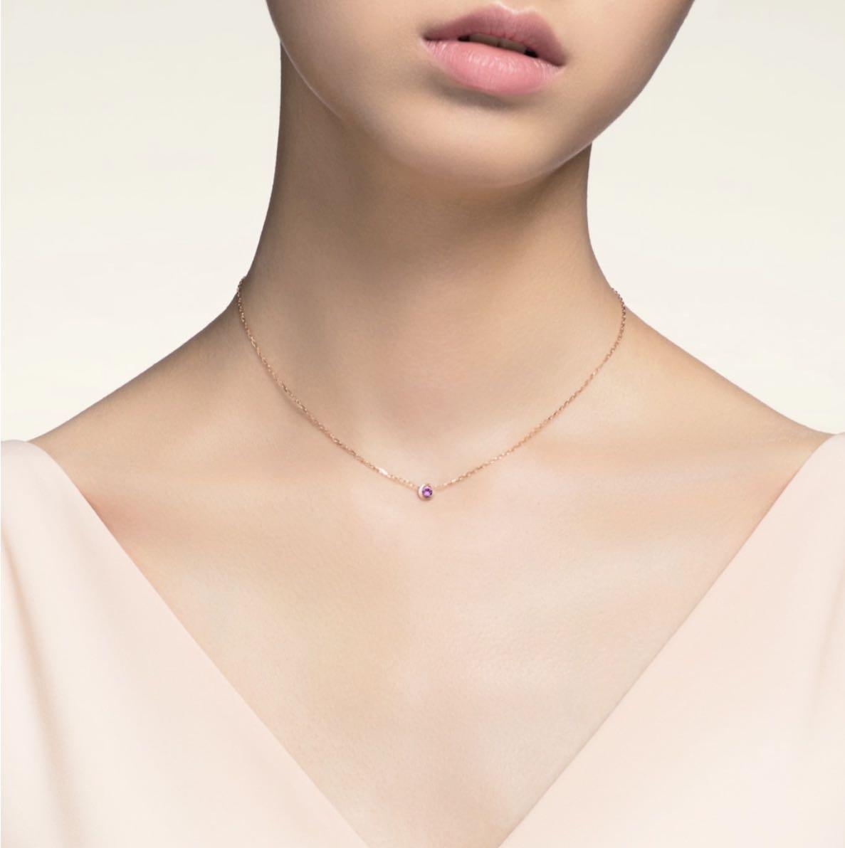 cartier pink sapphire necklace