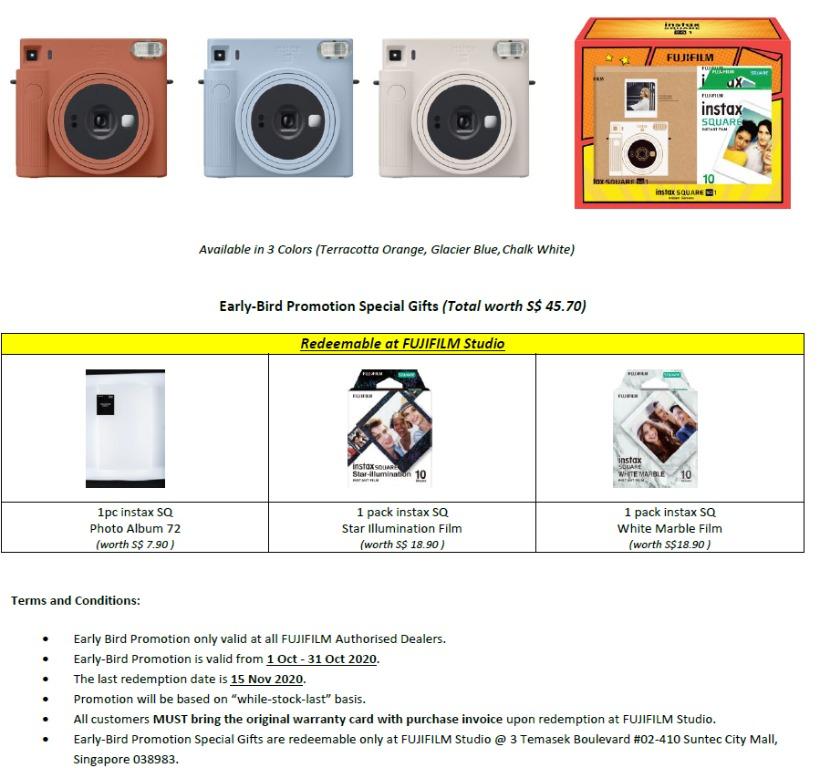 Fujifilm Instax Square SQ1 Free 12 months Warranty, Photography