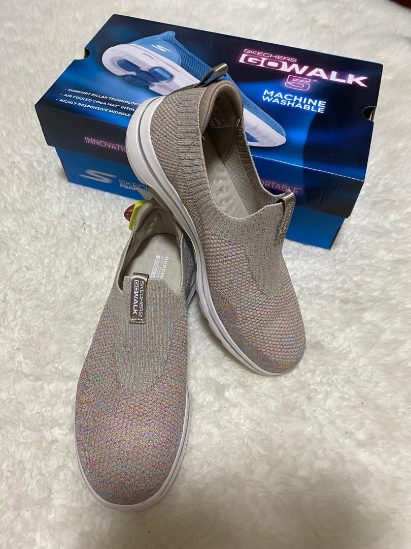 skechers go walk 5 womens silver