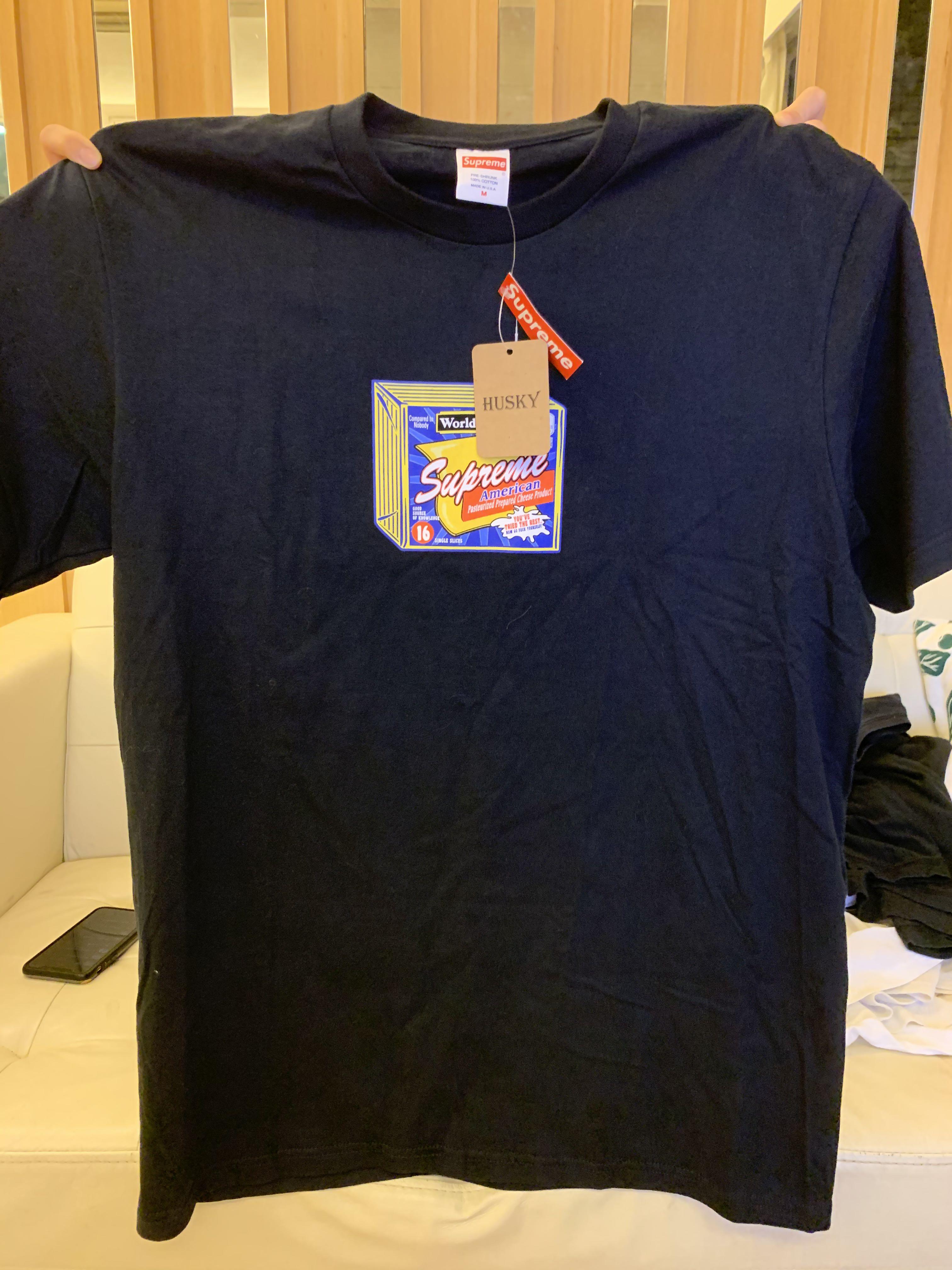 Supreme Cheese Tee M Navy T shirt Carousell
