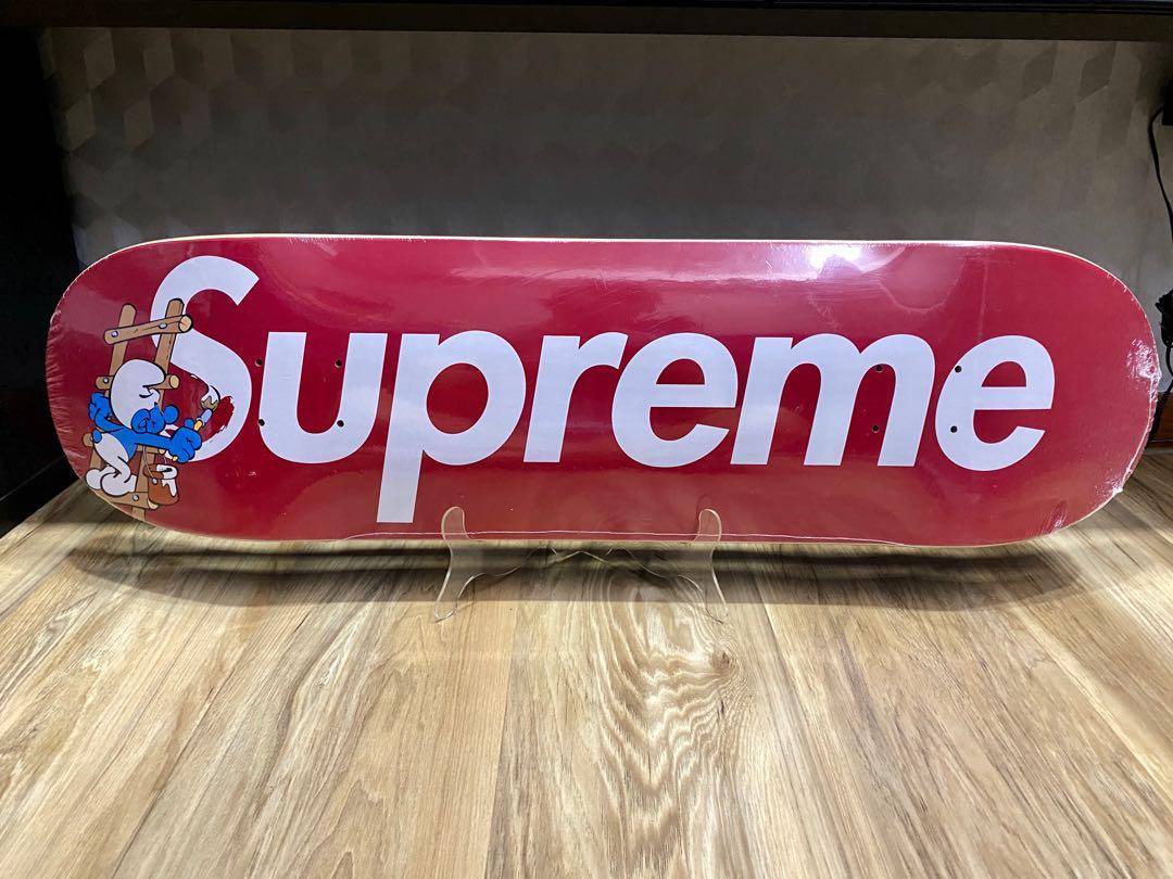 Supreme x smurf skateboard deck in red, Sports Equipment, Sports 