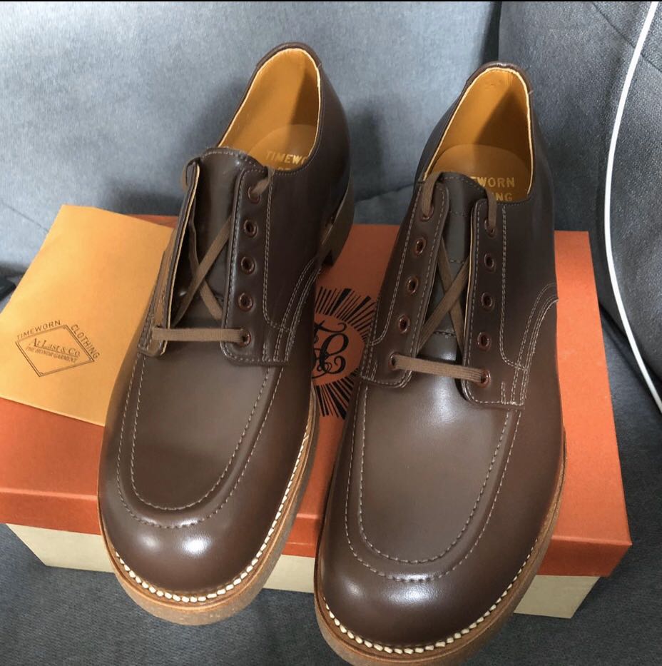 Timeworn clothing u-tip leather shoes size :us 8, 男裝, 鞋, 西裝鞋