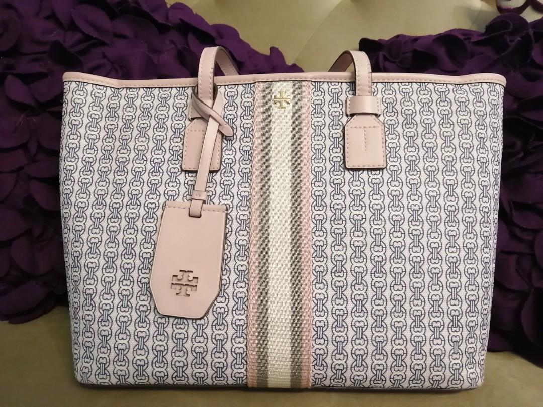 Tory burch gemini hot sale link tote coastal pink