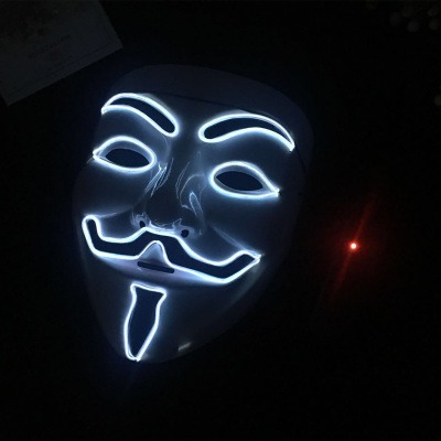 V殺發光面具 [觀塘 駱駝漆現貨 ] V for Vendetta Mask lighting 萬聖節 面具 Halloween mask ...
