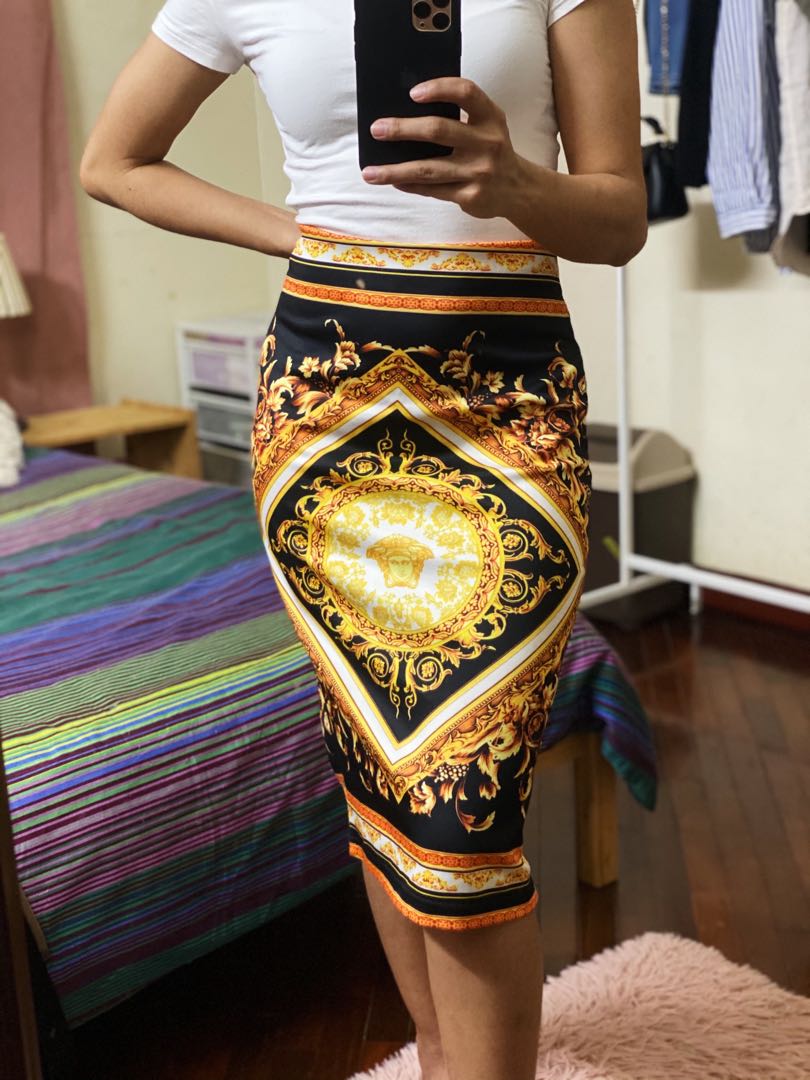 Versace' Inspired Skirt, Women's 