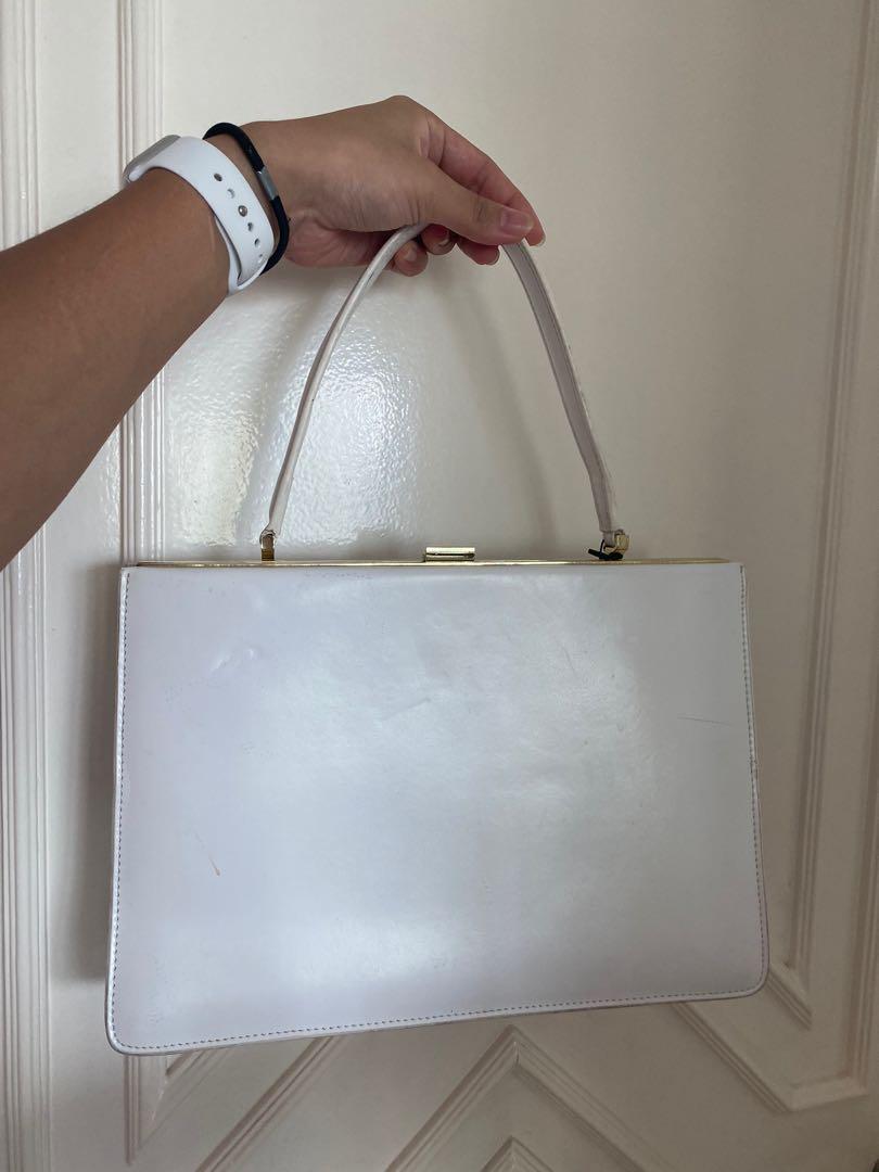 White leather tote clearance