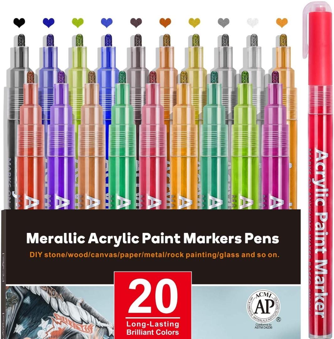 Fabric Marker | Permanent | Multiple Colors| Fade Resistant | Pack of 20 