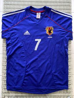 Adidas💯% Authentic blue Japan  World Cup 2002 home jersey w Nakata 7 nameset for SGD$162 (size M). Measurements: pit to pit- 54cm, length- 74cm