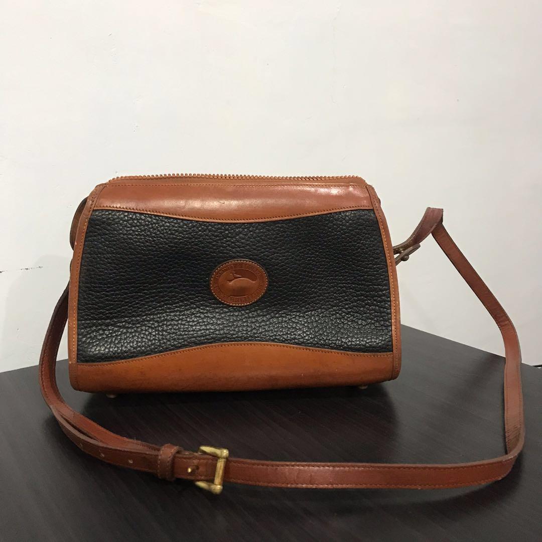 Authentic DOONEY & BOURKE USA Orange Florentine Satchel Leather Bag with  Crossbody Strap