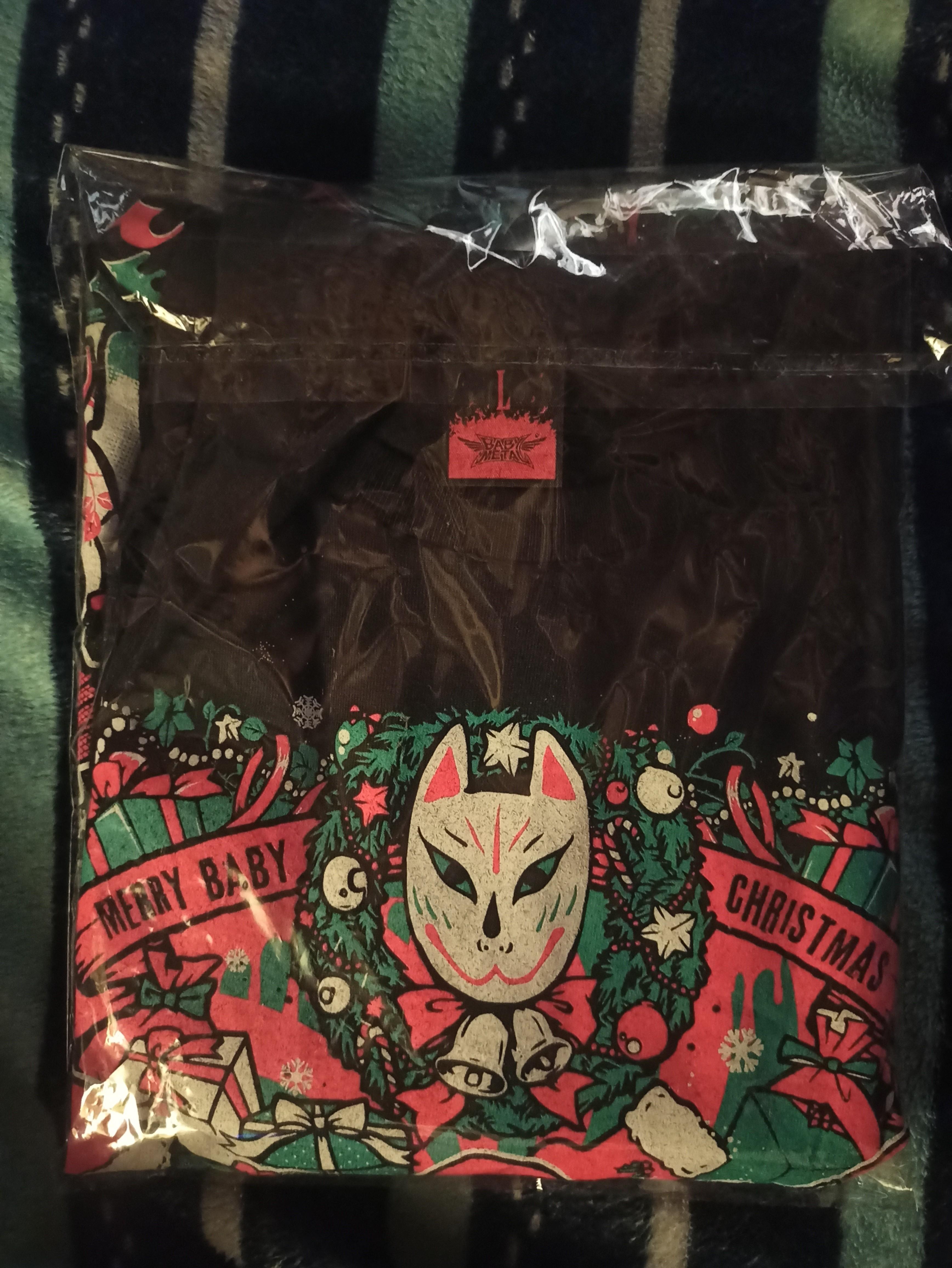FREE SHIPPING) BABYMETAL MERRY BABY CHRISTMAS 2015 TEE (L), Men