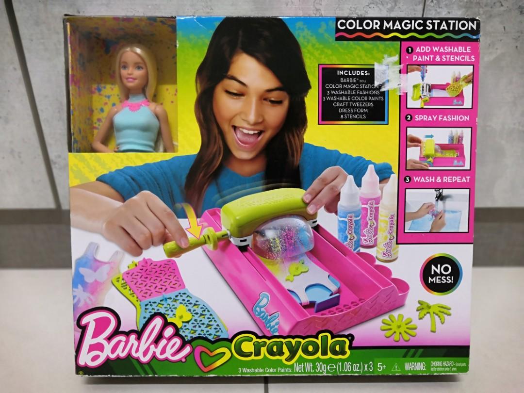 barbie colour magic station