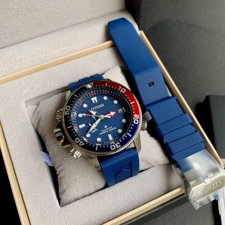 Citizen promaster diver blue rubber strap watch outlet