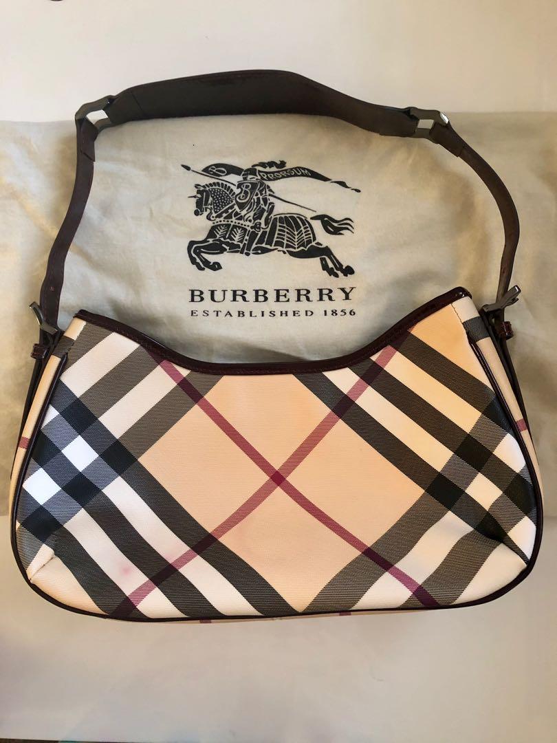 burberry nova check hobo bag
