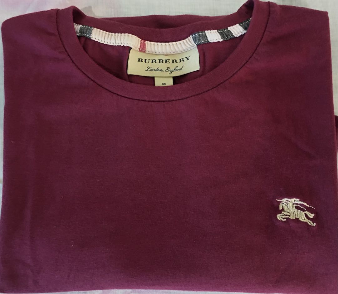 Burberry shirt deals burgundy