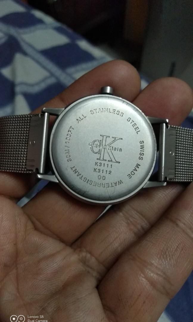 Calvin klein k3111 /k3112 00 Swiss Quartz watch, Men's Fashion, Watches   Accessories, Watches on Carousell