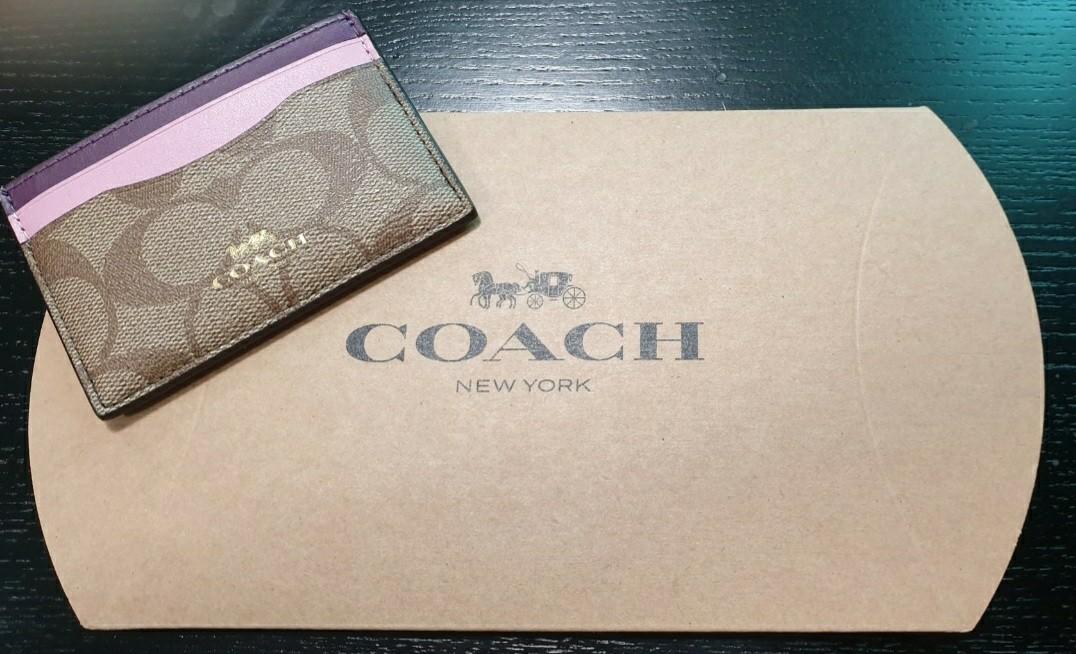 coach signature card holder