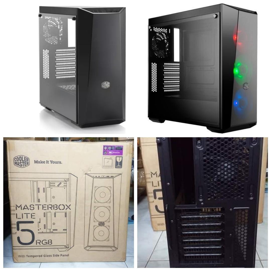 Cooler Master Masterbox Lite 5 Rgb Atx Mid Tower Case Electronics Computer Parts Accessories On Carousell