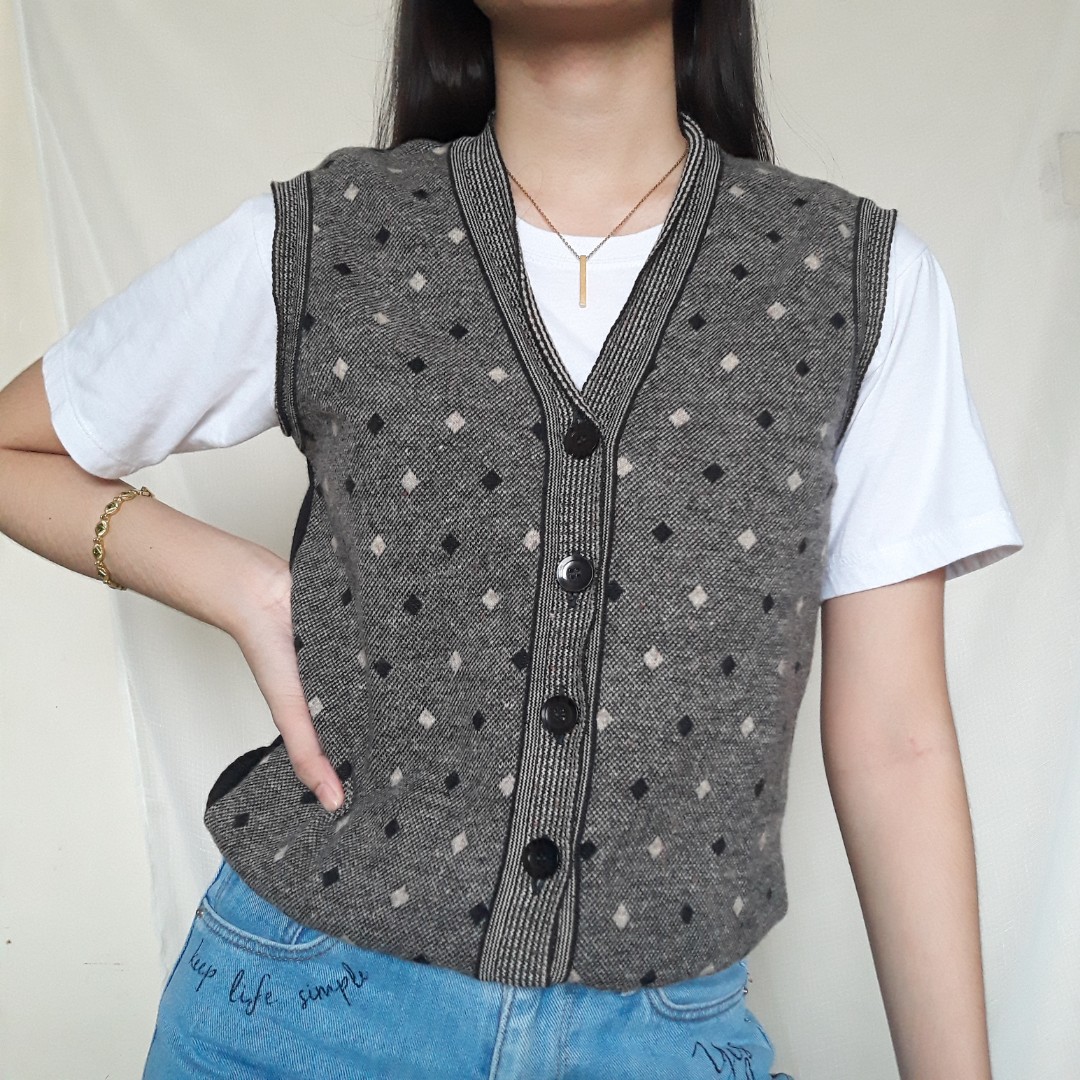 womens button down sweater vest
