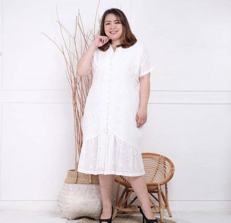 Dress putih big size outlet