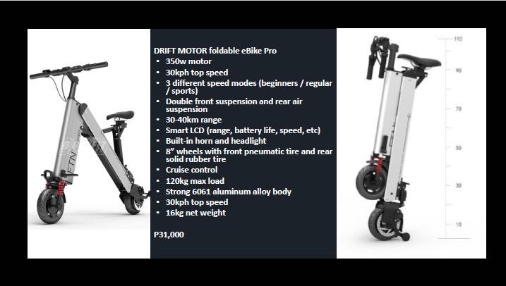 Drift Motor Foldable E-bike PRO, Sports 