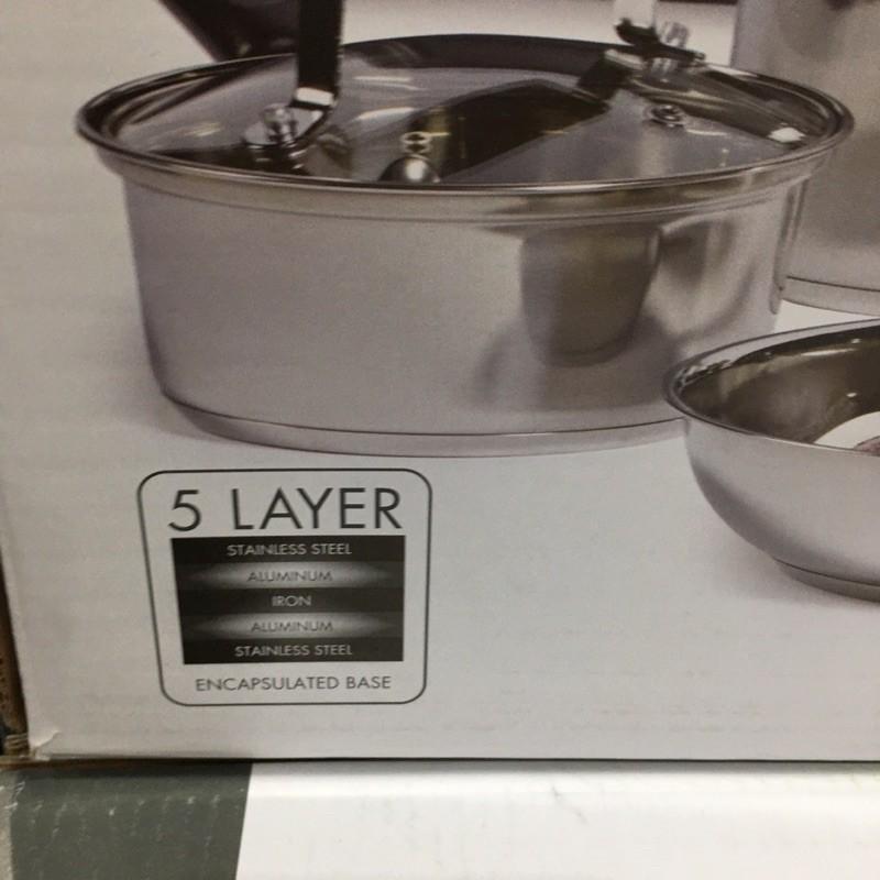 Essential Home 25pc Mega Cookware Set Stainless Steel, Furniture & Home ...