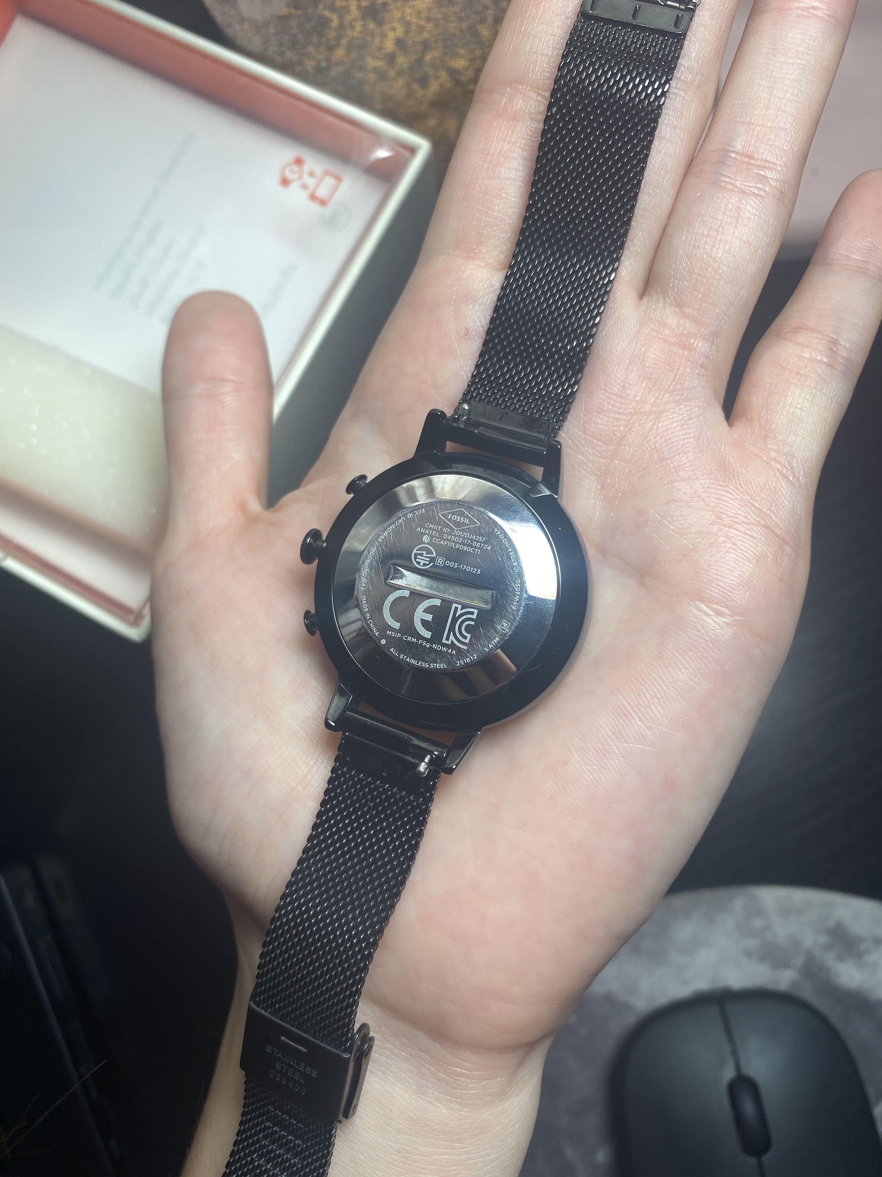 Hybrid smartwatch jacqueline black stainless steel outlet