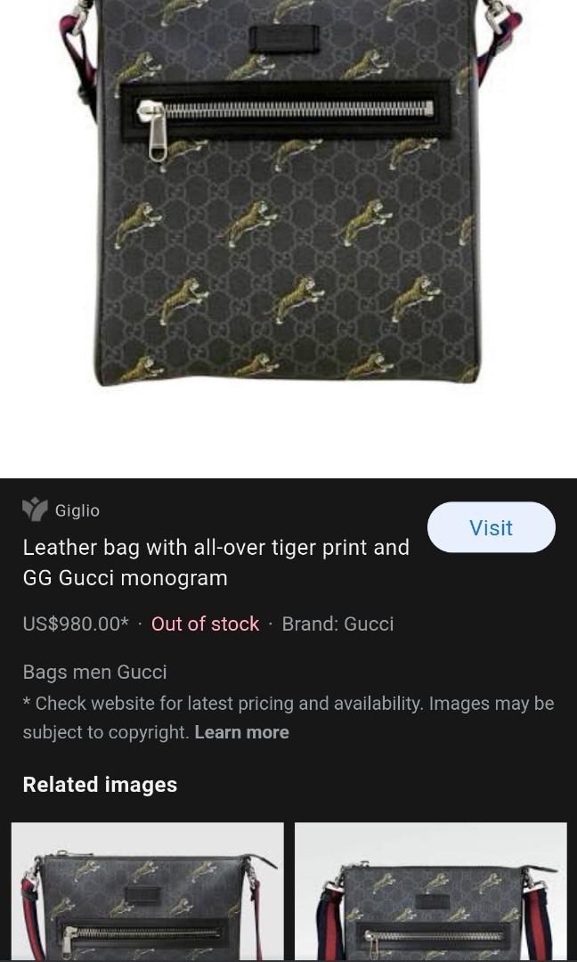 GG Tiger Motif Messenger Bag – The Glam Zone PH