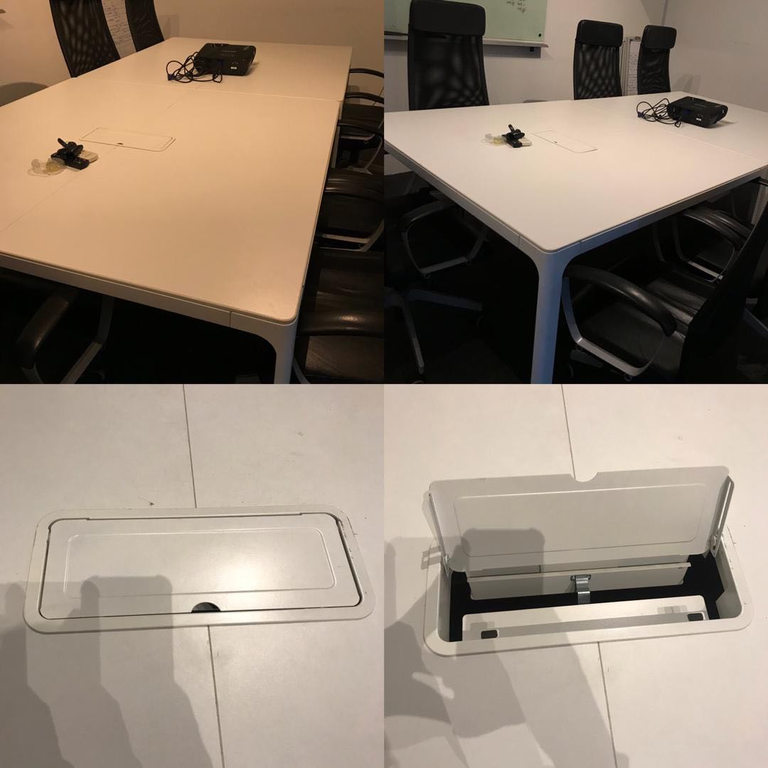 Ikea White Bekant Conference Table Home Furniture Furniture On Carousell