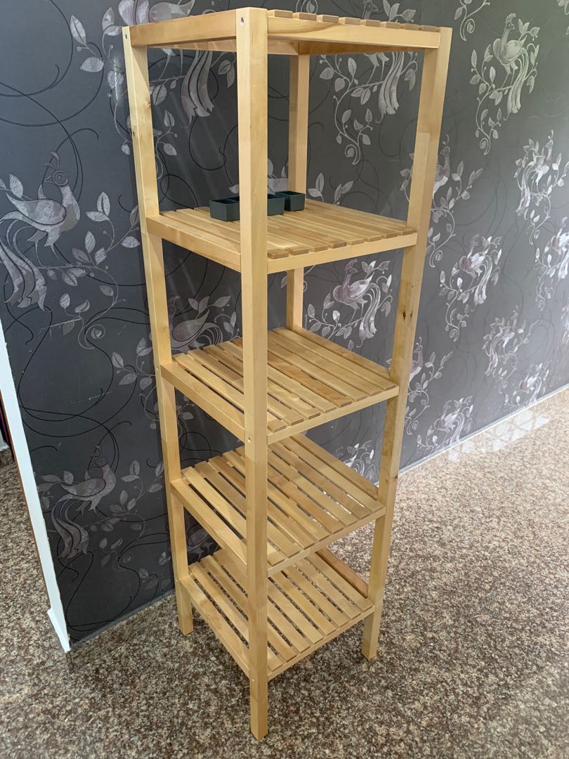 Ikea wooden shelf, Furniture & Home Living, Furniture, Shelves