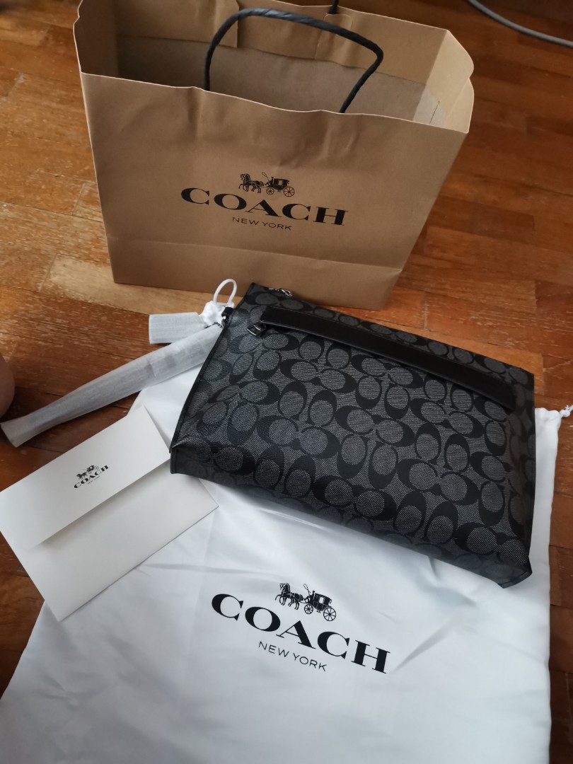 Coach clutch bag men clearance