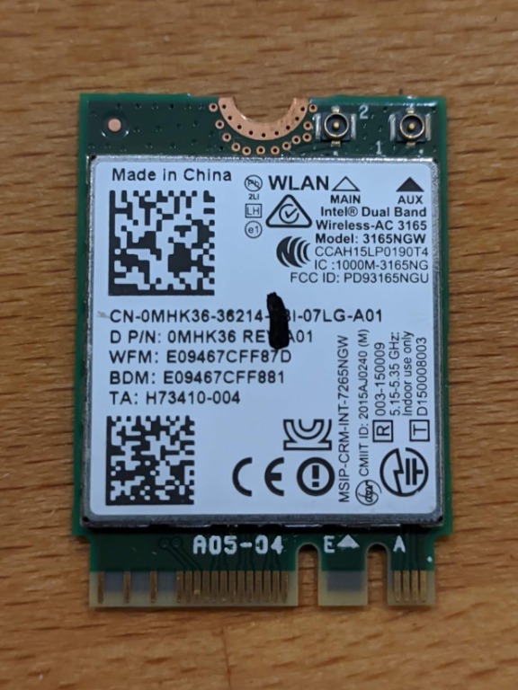 Intel 3165 wireless card Clearance
