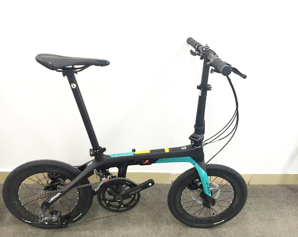 Java X1 Carbon Fiber Foldable Bike 16" wheel 18 Speed Shimano parts, 運動