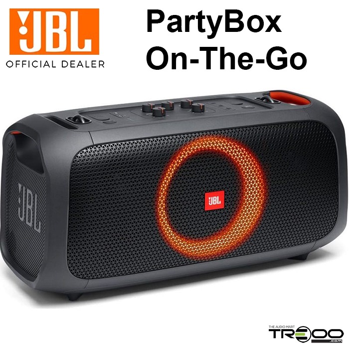 promo jbl partybox on the go wireless bluetooth karaoke portable speaker with wireless handheld microphone electronics audio on carousell